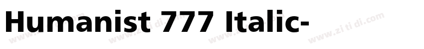 Humanist 777 Italic字体转换 Humanist 777 Italic字体转换